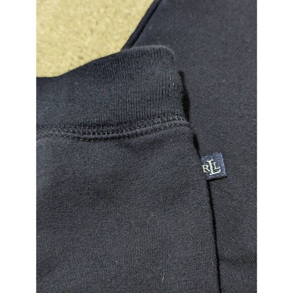 Lauren Ralph Lauren Women's Black Petite Large French Terry Jogger Pants - Picture 6 of 7